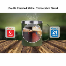 Load image into Gallery viewer, 14 oz Insulated Stainless Steel Tumbler Mug With Slider Sip Lid and Handle