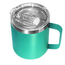 Load image into Gallery viewer, 14 oz Insulated Stainless Steel Tumbler Mug With Slider Sip Lid and Handle