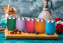 Load image into Gallery viewer, 12 oz Wine Tumbler Mug With Sip Lid