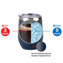 Load image into Gallery viewer, 12 oz Wine Tumbler Mug With Sip Lid