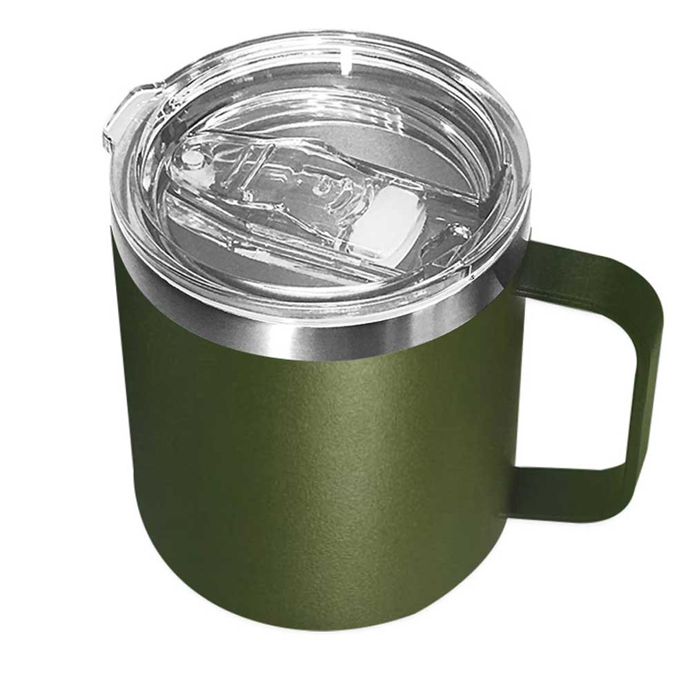 14 oz Insulated Stainless Steel Tumbler Mug With Slider Sip Lid and Handle